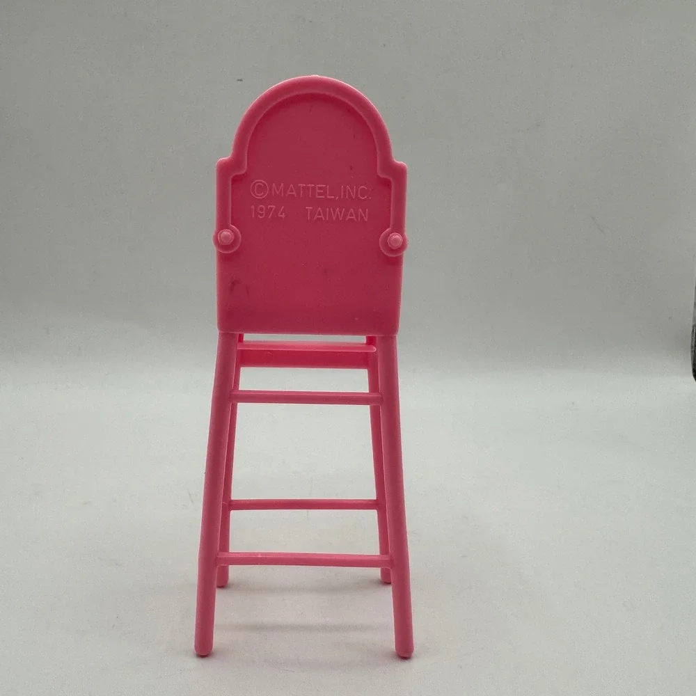 Mattel High Chair Baby Pink Vintage 1974 Doll Furniture Accessory